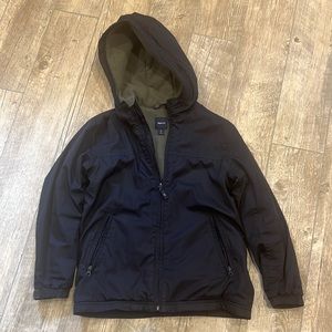 Gap kids fleece lined jacket size 10 navy blue